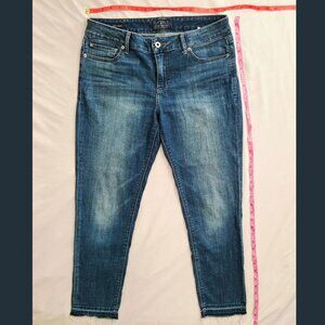 Lucky Brand Jeans Womens 12/31 Lolita Skinny Blue Denim Dark Wash freyed Stretch
